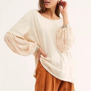 Free People We The Free Jade Long Sleeve Top Floral XS